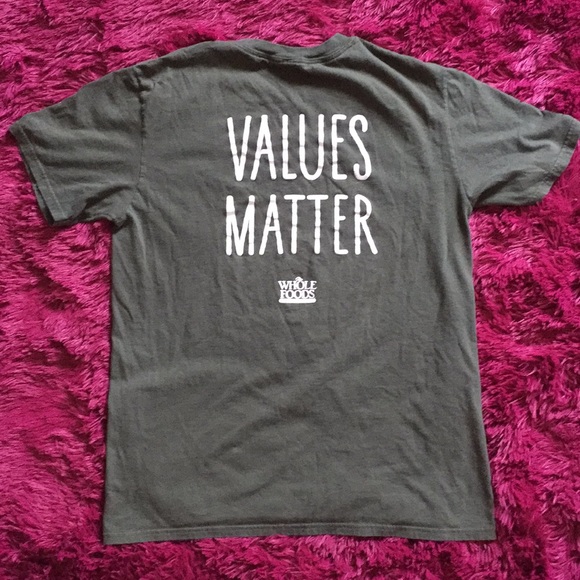 Other - WFM Values Matter olive green t-shirt